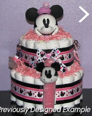 Minnie-Mouse-Diaper-Cake (4).JPG - Minnie Mouse Diaper Cake